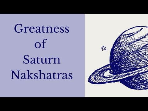 Exploring the Profound Impact of Saturn's Nakshatras and their lords in Vedic Astrology -DKSCORE